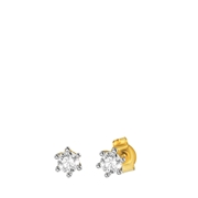 14K geelgouden solitair oorbellen diamanten (0,47ct.) (1037228)