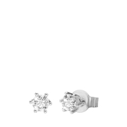 Witgouden solitair oorbellen diamant (1,00ct.) (1037238)