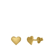 Zilveren oorbellen goldplated hart (1041600)