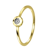 14 Karaat geelgouden ring met diamant 0,01ct (1042048)