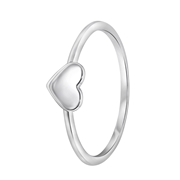 Zilveren ring rhodiumplated hart (1042154)