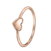 Zilveren ring roseplated hart (1042155)