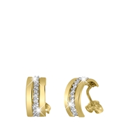 585 Gold Bicolor-Ohrringe mit Zirkonia (1043007)