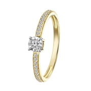 Ring, 585 Gelbgold, mit Diamant 0,16 kt (1043116)