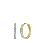 14 Karaat geelgouden oorbellen met diamant 0,15ct (1043118)