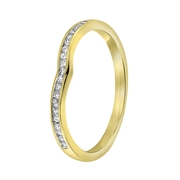 14 Karaat geelgouden ring met 21 diamanten 0,10ct (1043123)