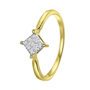 Ring, 585 Gelbgold, mit Diamant (1043140)