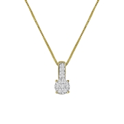 Entourage-Halskette, 585 Gelbgold, Diamant 0,08 kt (1043155)