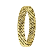 Gerecycled stalen ring mesh goldplated (1043352)