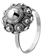 Ring, 925 Silber, Zeeland-Knopf (1043755)