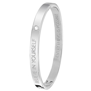 Guess Bangle-Armreif aus Edelstahl mit Text: Believe in yourself. (1043902)