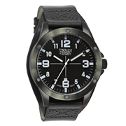 Urban Story Armbanduhr mit einem schwarzen Lederband (1044413)