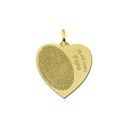 14K gouden hanger hart vingerafdruk 19x19 (1044746)