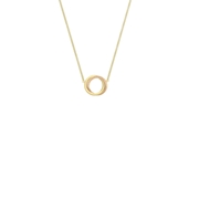 Bicolor-Halskette, 375 Gold, mit doppeltem Ring (1045327)