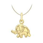 375 Gold Halskette mit Elefant-Anhänger (1047215)