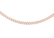 Halskette aus 375 Gold mit Gourmetglied, rosa (1047295)