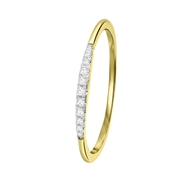 14 Karaat geelgouden ring met 11 diamanten 0,06ct (1047311)