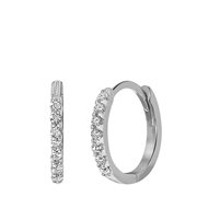 14 Karaat witgouden oorbellen met diamant 0.15ct (1047319)