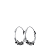 Ohrringe aus 925 Silber, Bali, 12 mm (1047430)