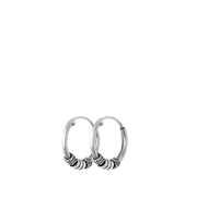 Zilveren oorbellen Bali 12mm (1047431)