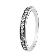 Zilveren ring Bali met kristal (1047453)