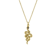 Goldfarbene Halskette mit Schlangen-Anhänger (1047980)