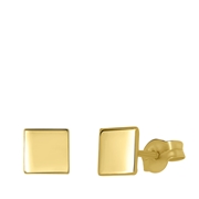 Quadratische Ohrringe aus 585 Gelbgold, 4 mm (1048241)