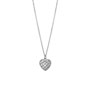 Zilverkleurige byoux ketting hart (1048263)