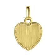 14 Karaat geelgouden graveerplaat hart mat (1048507)
