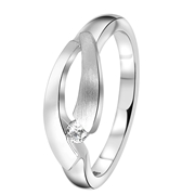 Ring, 925 Silber, matt/glänzend, mit Zirkonia (1048555)