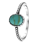 Zilveren ring turquoise Bali (1048770)