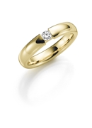 9K gele trouwring diamant Morgenster Dames H79 (1049645)