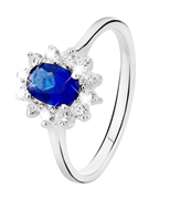 Zilveren ring met blauwe zirkonia (1050272)