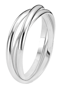 Zilveren driedelige ring (1050293)