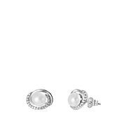 Zilveren oorbellen zoetwaterparel zirkonia (1051937)