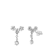 Zilveren oorbellen bloemen zirkonia (1051960)
