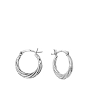 Bearbeitete Ohrringe aus 925 Silber, 17 mm (1052165)