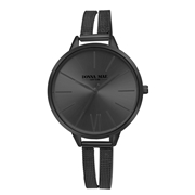Donna Mae horloge met zwart kleurige mesh band (1052315)