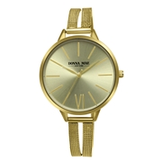 Donna Mae Uhr mit goldfarbenem Meshband (1052317)