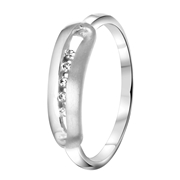 Ring, 925 Silber, matt/glänzend, mit Zirkonia (1052324)