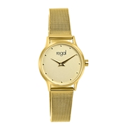 Regal horloge met een goudkleurige kast en band (1053439)
