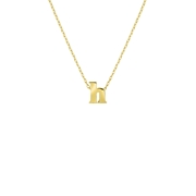 Goldplated ketting met letter hanger (1053503)