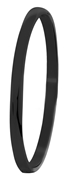Gerecycled stalen armband bangle blackplated 5mm (1054027)