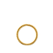 Stalen seamless piercing goldplated twist (1054665)