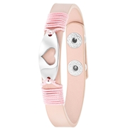 Roze byoux armband met bedel hart (1054714)