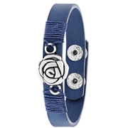 Blauwe byoux armband met bedel roos (1054716)