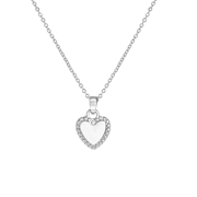 Zilverkleurige byoux ketting met hanger hart (1054775)