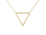 14 Karaat geelgouden ketting hanger open driehoek (1054863)