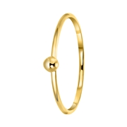 14 karaat geelgouden ring met 3mm bal (1055044)