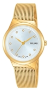 Pulsar goudkleurige dames mesh horloge PH8440X1 (1055086)
